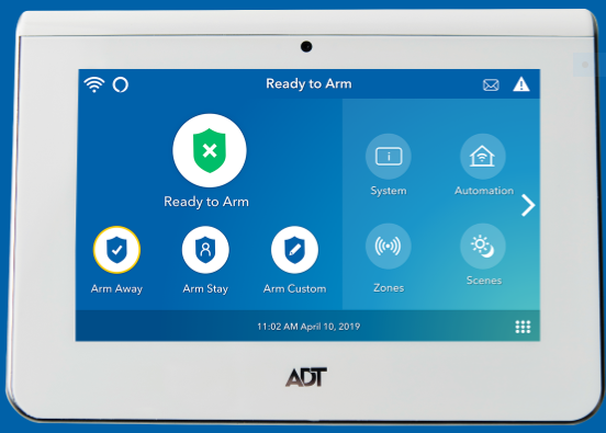 ADT-Monitored Touchscreen Panel: Your Security System's Command Center
