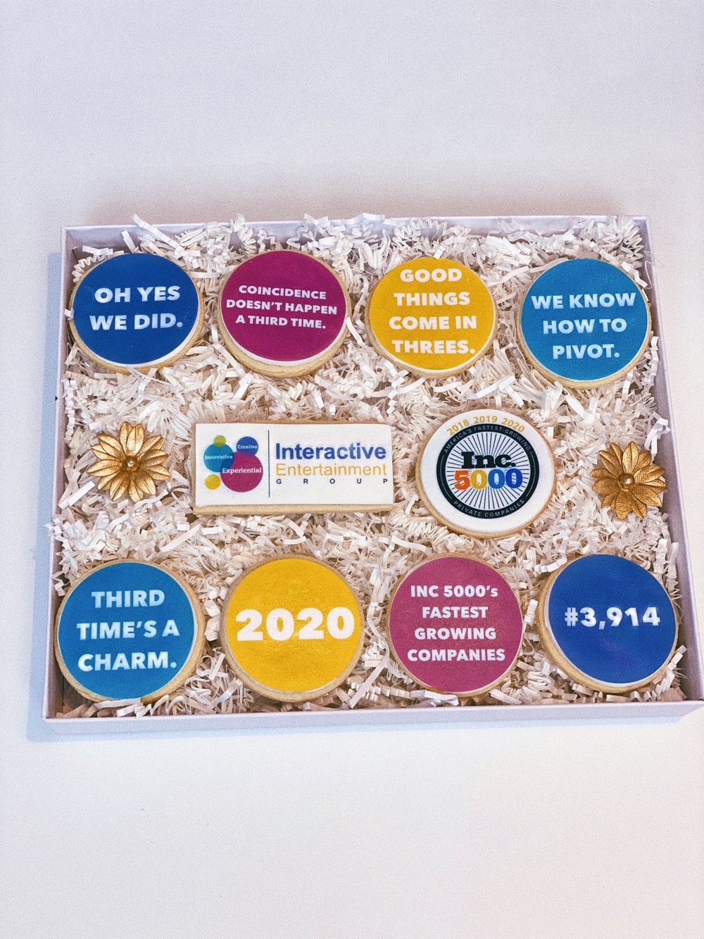 IEG celebrates the honor with cookies that match its aesthetic.