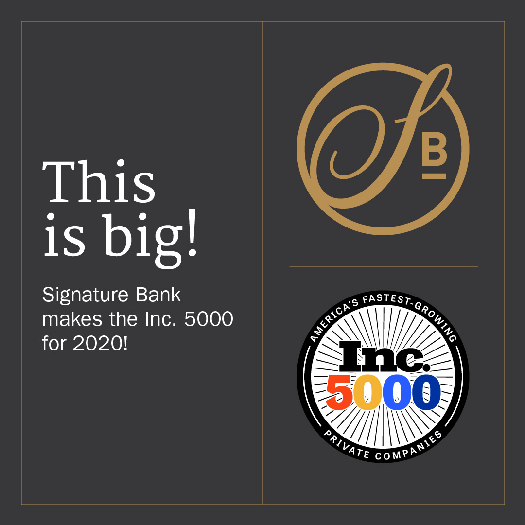 Signature Bank Named to 2020 Inc. 5000 List