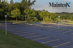 MaintenX helps facility managers seal and line parking lots to improve the look and safety of the area.
