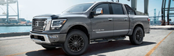 2020 Nissan TITAN driving on a road