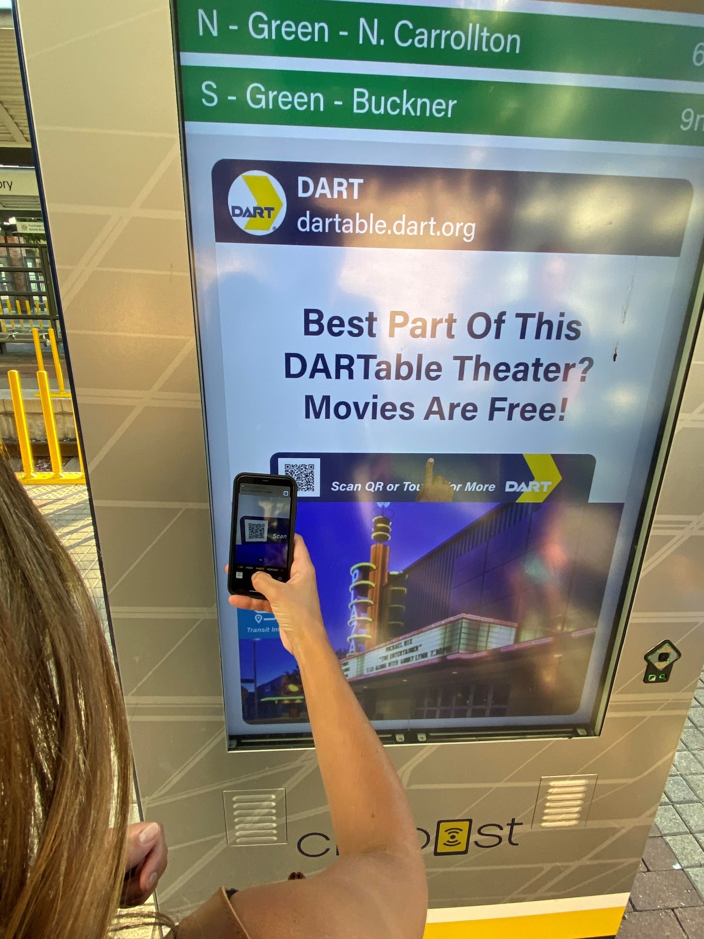 The system upgrade makes the DART information contactless and viewable from mobile devices through embedded QR code activation.