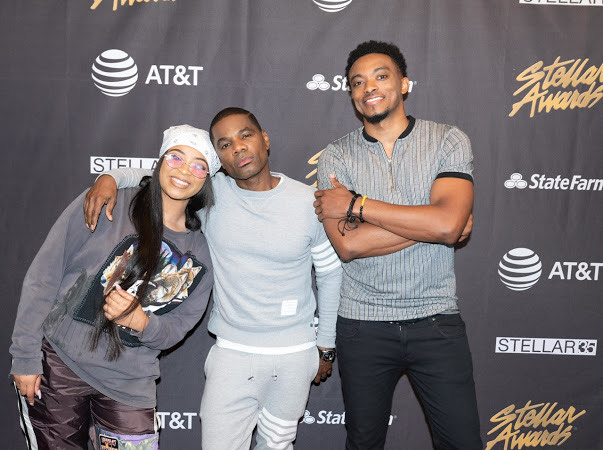 35th Stellar Awards Co-Hosts (left to right) Koryn Hawthorne, Kirk Franklin, Jonathan McReynolds