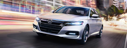 2020 Honda Accord Sedan Touring silver exterior driving in city