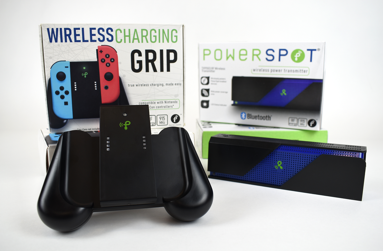 Powercast's Wireless Charging Grip + PowerSpot Wireless Power Transmitter Bundle is available on Amazon for US$149.99.