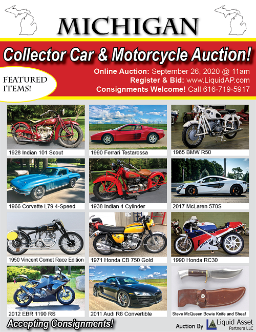 MI Collector Car & Motorcycle Auction Featured List