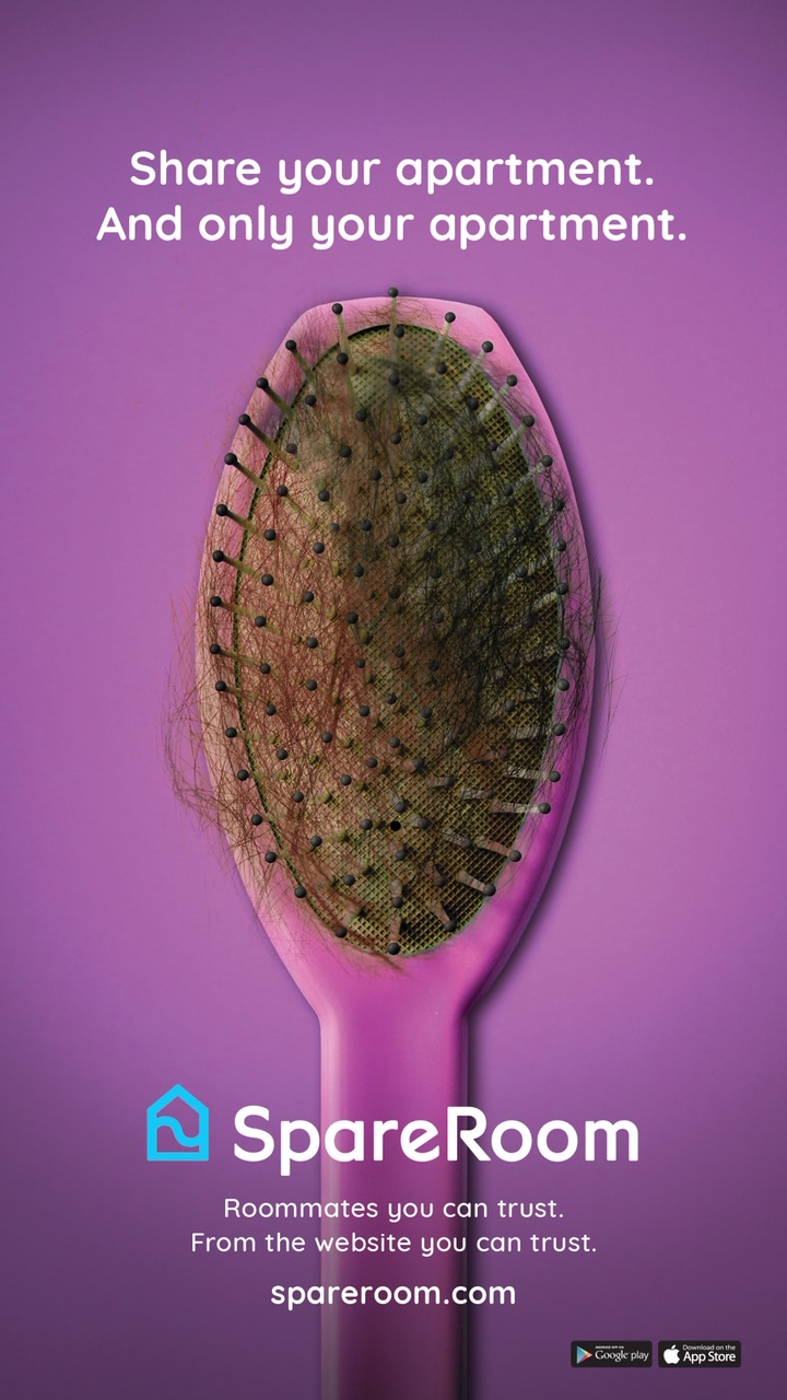 SpareRoom Dirty Brush Ad