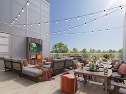 Helix Apartments' Rooftop Rendering in Summit Pointe - Property Management by Drucker + Falk