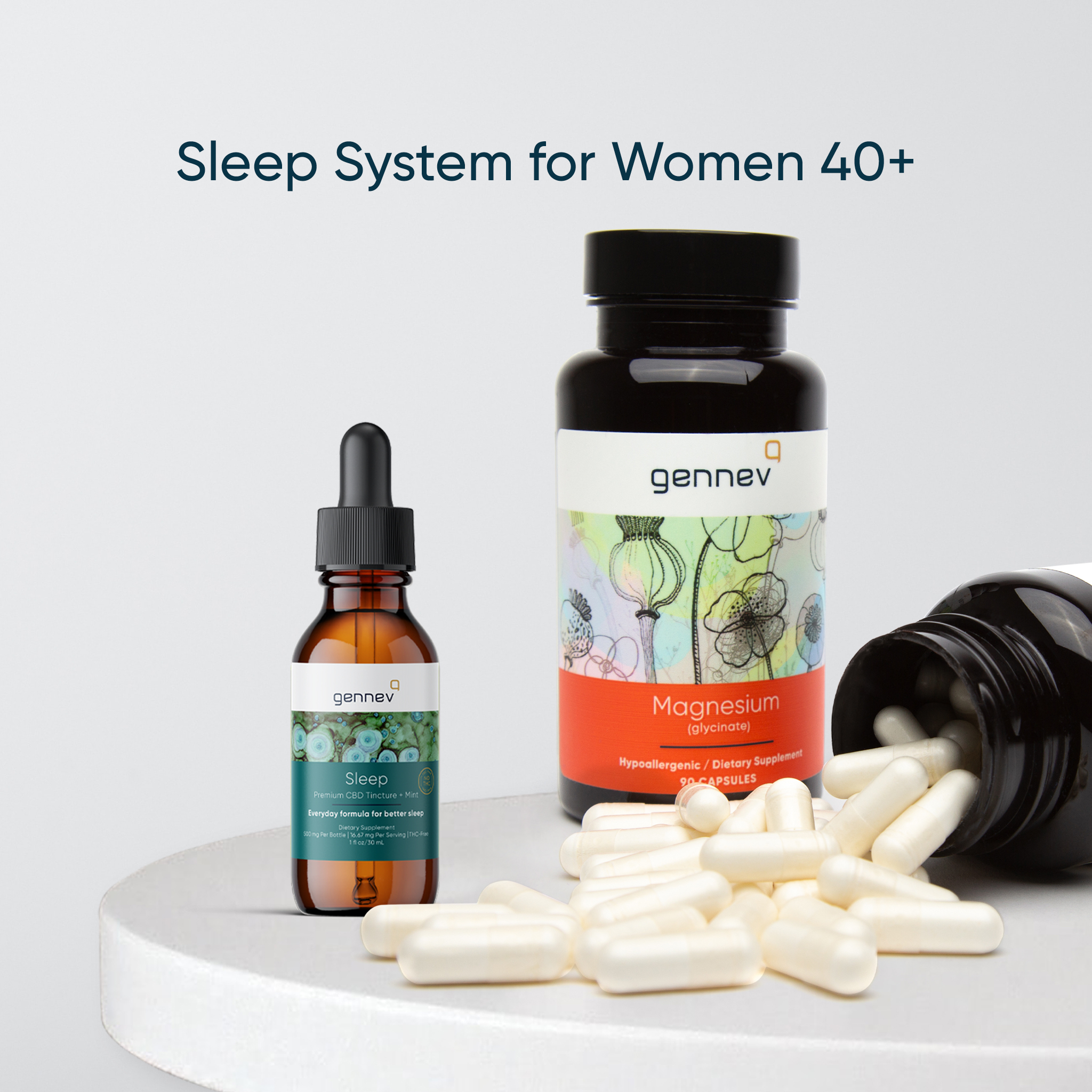 The Gennev Sleep System is designed to offer an easy-to-follow regimen for women struggling to fall asleep and stay asleep