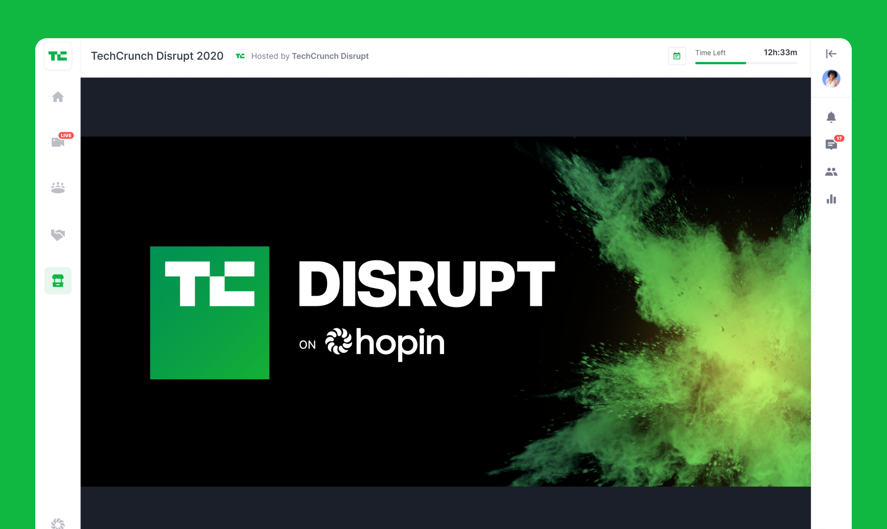 TechCrunch Disrupt Conference Hosted on Hopin