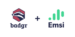 Badgr and Emsi logos