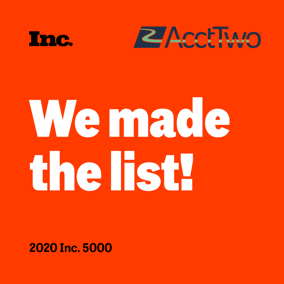 Managed Accounting and ERP Experts, AcctTwo, Announce 4th Consecutive Year on Inc. 5000 List