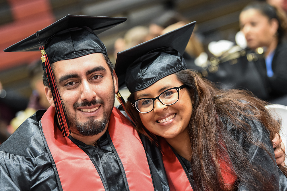 Students participate in a Chaffey College Latino Faculty Staff Association commencement ceremony.