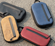 Jersey Pocket Tool Case in ballistic nylon and four full-grain leather colors