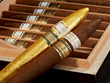 DM 38 Daniel Marshall x Carlos Fuente XXXVIII 24 Kt Golden Cigar Close Up