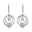 Silver earrings that can be worn at three different lengths.