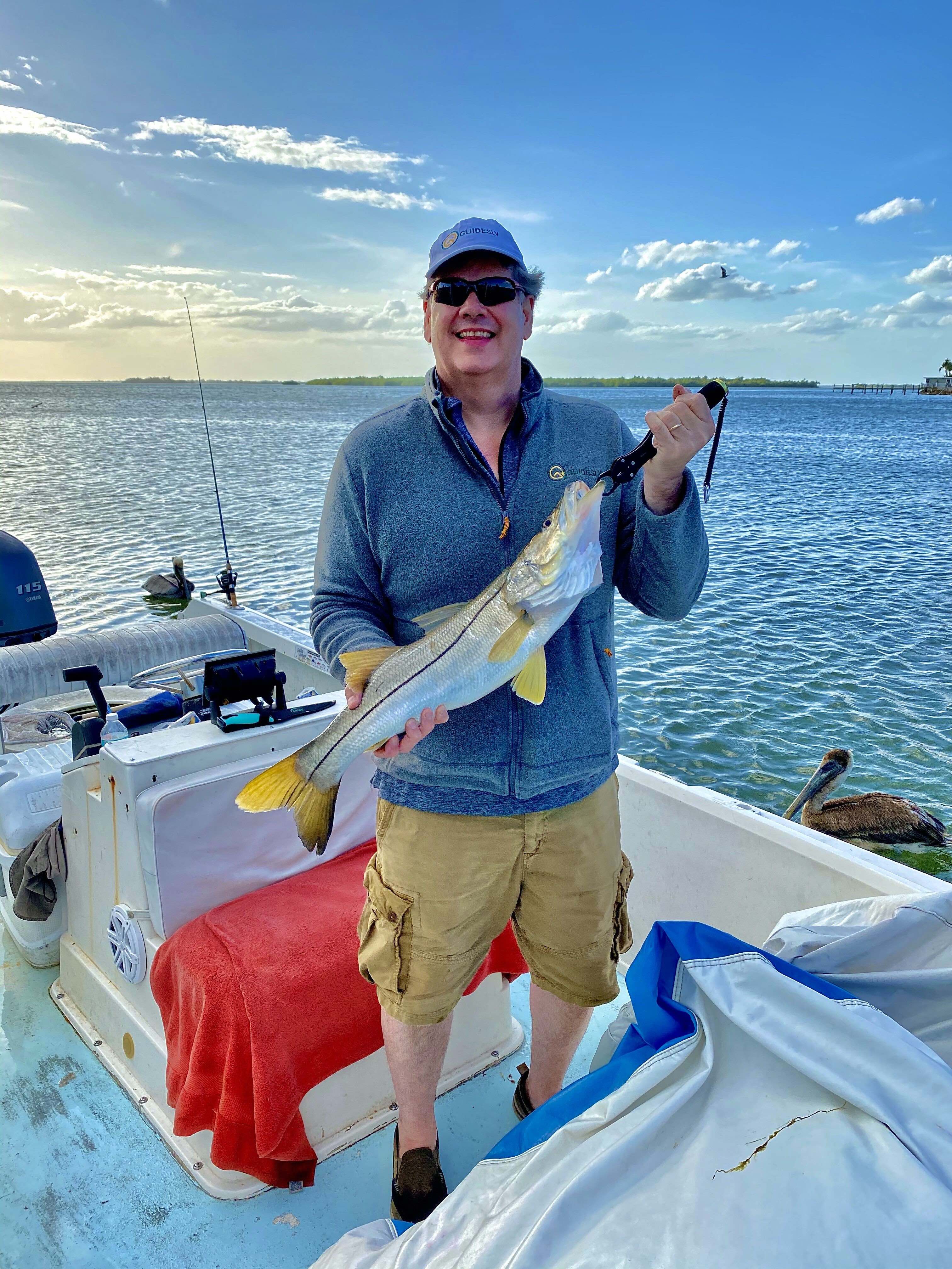 Guidesly CEO David Lord catches a big fish off Florida's Gulf Coast
