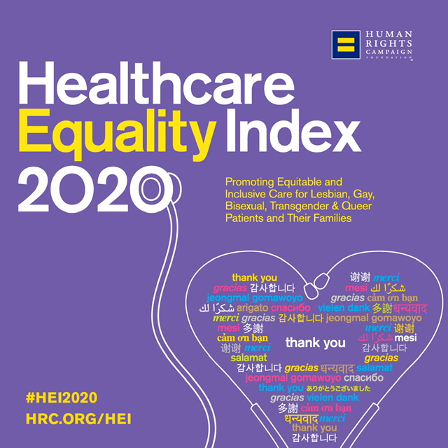 2020 Healthcare Equality Index from the Human Rights Campaign Foundation names RMA of Connecticut a "Leader" in Healthcare Equity