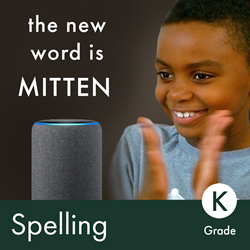 Bamboo English, Spelling learning module. Forming new words using letter substitution. “In the word KITTEN, take out K and put in M. What word do you get?”