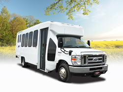 Diamond E-450 Shuttle Bus Powered by Lightning Systems All-Electric Powertrain