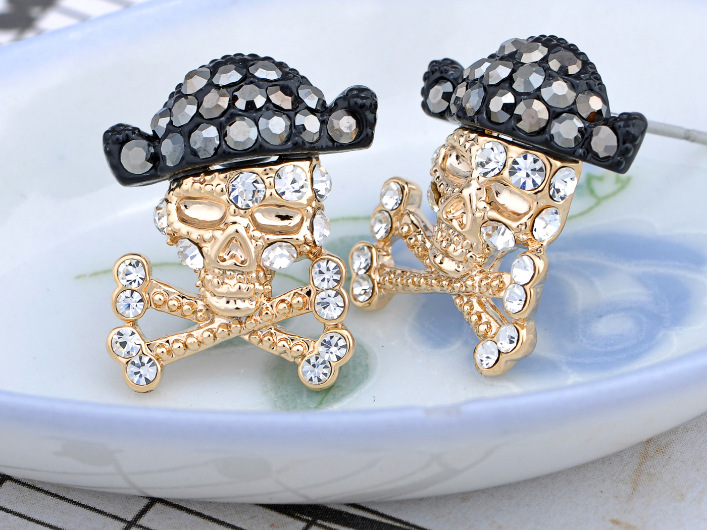 Pirate Skull Treasure Studded Earrings