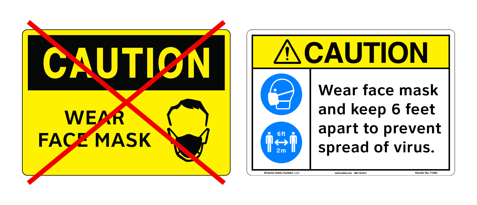 Today's best practice workplace safety signs – in contrast to older, out-of-date styles – use ANSI designs, ISO-based graphical symbols, and offer critical details to help keep workers safe.