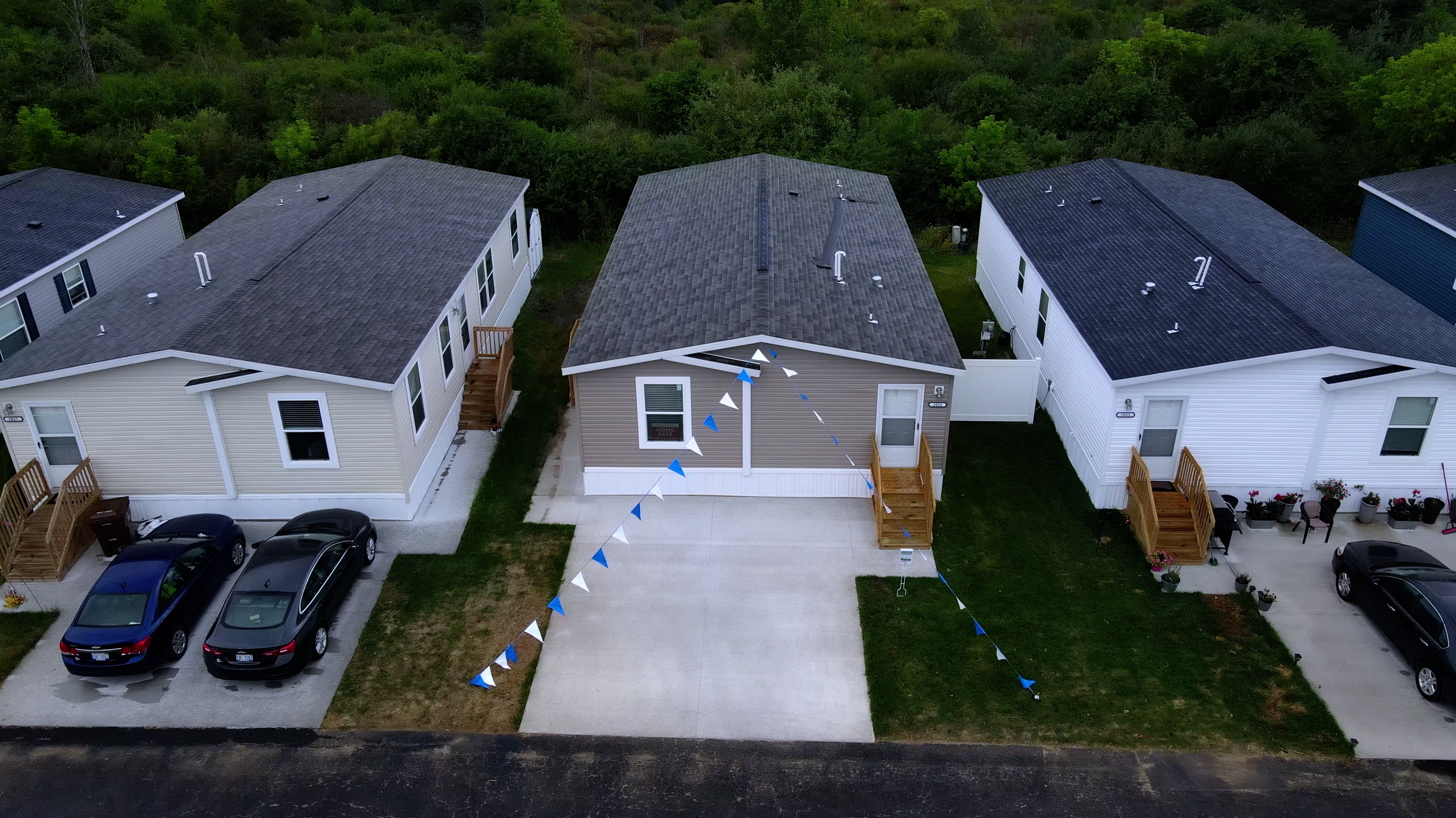 Aerial view of conveniently located Summerhill Village in Mt. Pleasant, MI