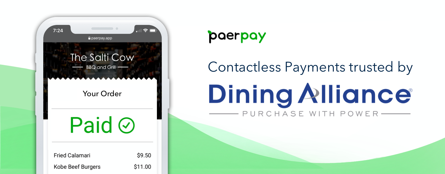 Paerpay and Dinning Alliance Partner to Enable Contactless Payments for Restaurants