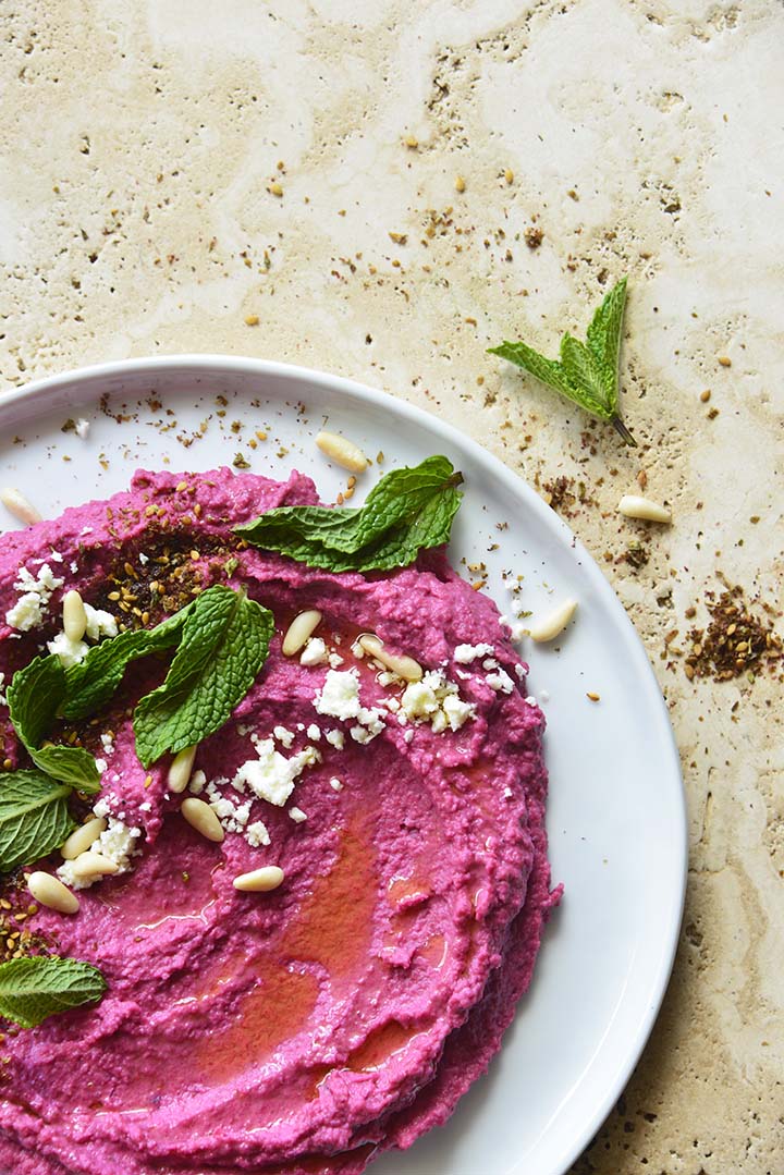 Aunt Nellie's makes a delicious Pickled Beet Hummus