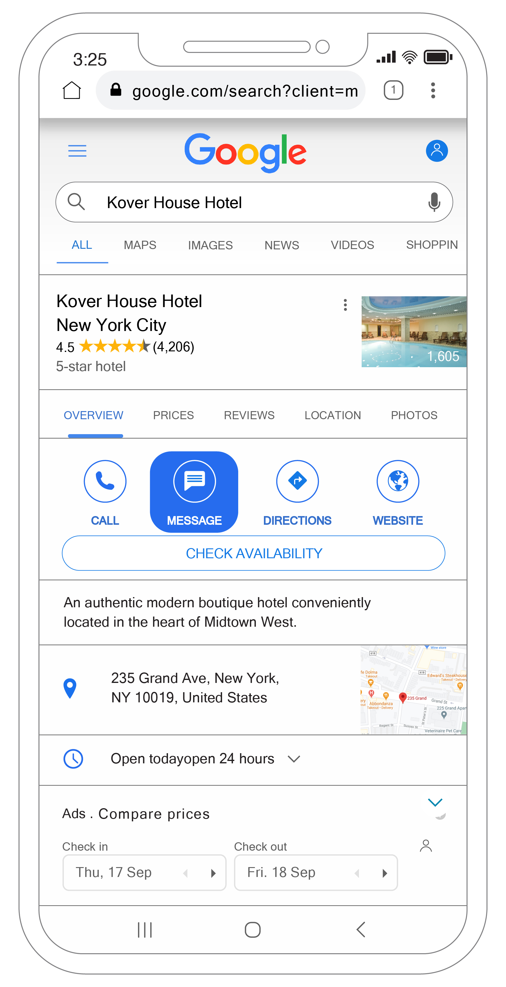 Let Guests with an intent to book message you seamlessly from Google Search