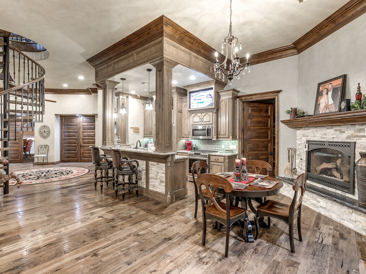 The open floor concept of Milam Castle offers unlimited possibilities. Selling at No-Reserve Auction Oct 31st Oklahoma City, OK