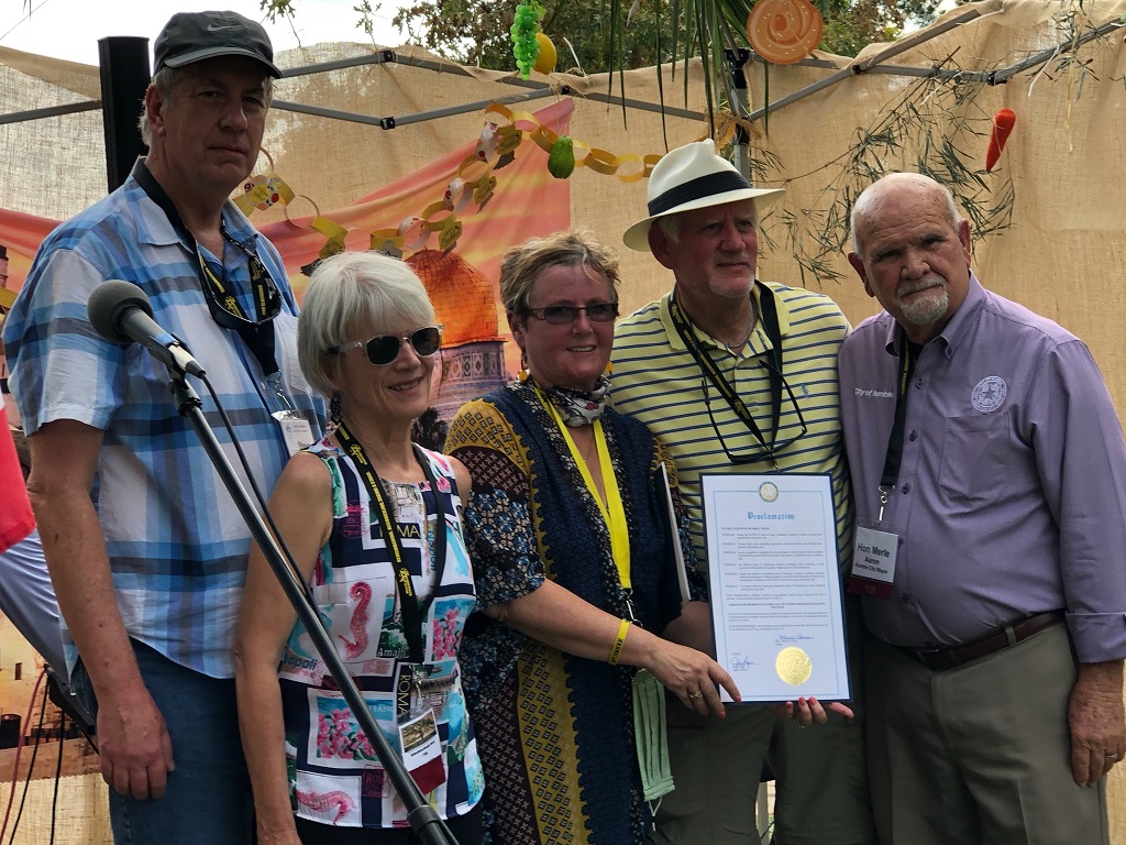 Humble TX Mayor Merle Aaron gives March of Remembrance Global Day of Action Proclamation