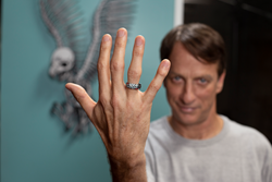 Tony Hawk wearing his signature Groove Ring.