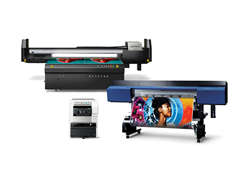 Roland DGA will demonstrate its advanced TrueVIS VG2-640 wide-format printer/cutter, IU-1000F high-volume flatbed UV printer, and VersaSTUDIO BT-12 direct-to-garment printer at the upcoming PRINTING United Digital Experience.