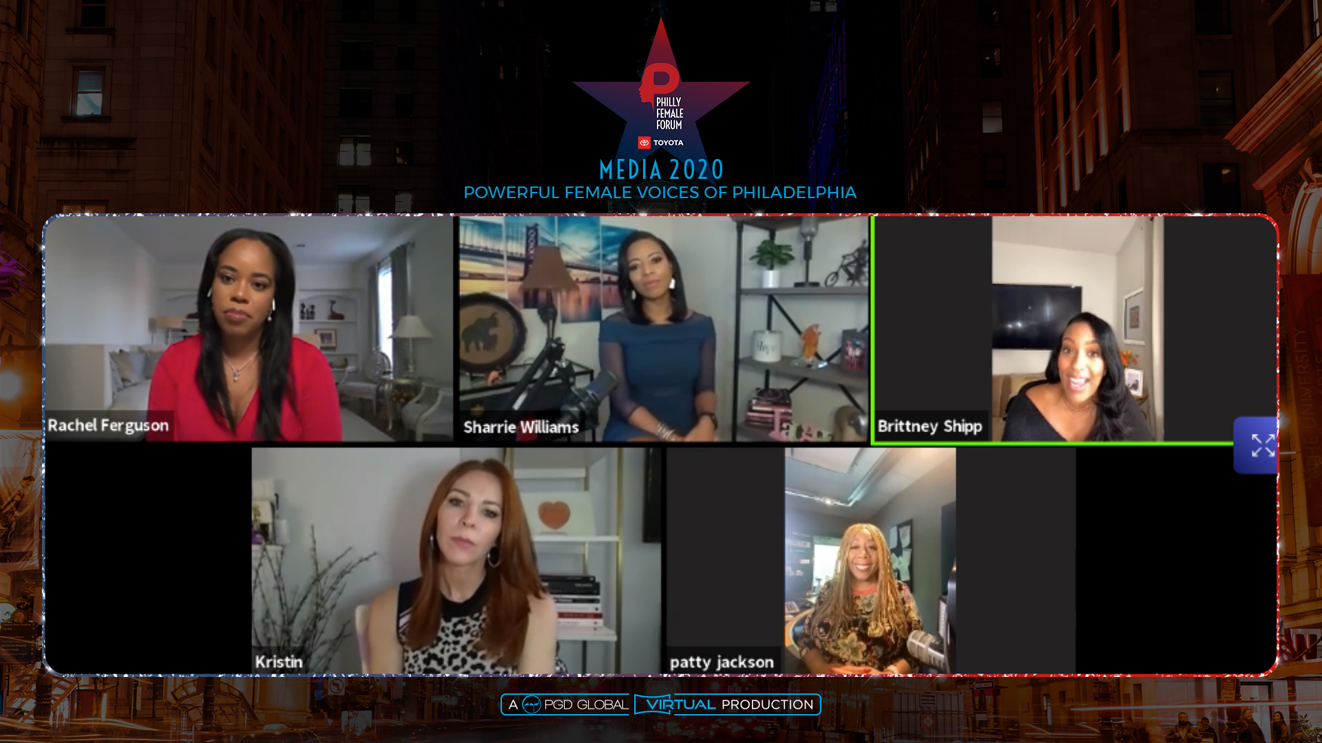 The Philly Female Forum "Media 2020" Panel was hosted in the PGD Global Virtual Clubhouse.  A PGD Global Virtual Production.
