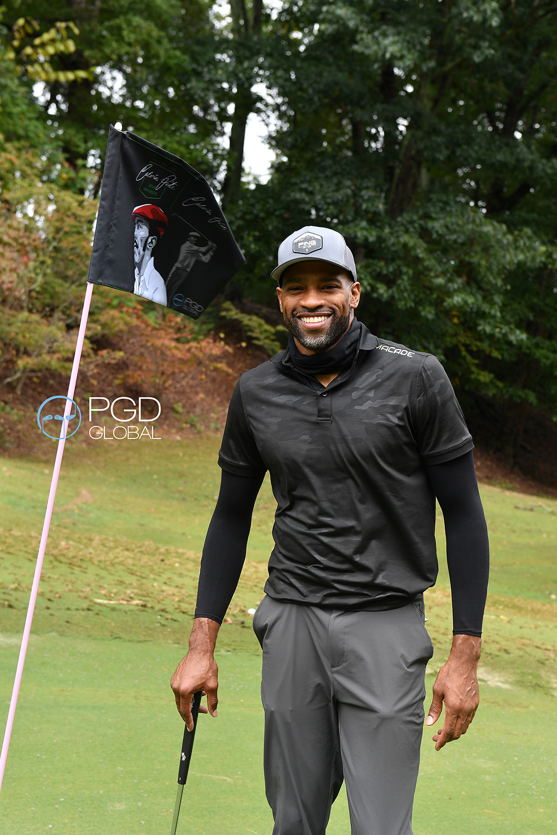 Vince Carter poses on the green at the 2020 Calvin Peete Awards & Golf Tournament.