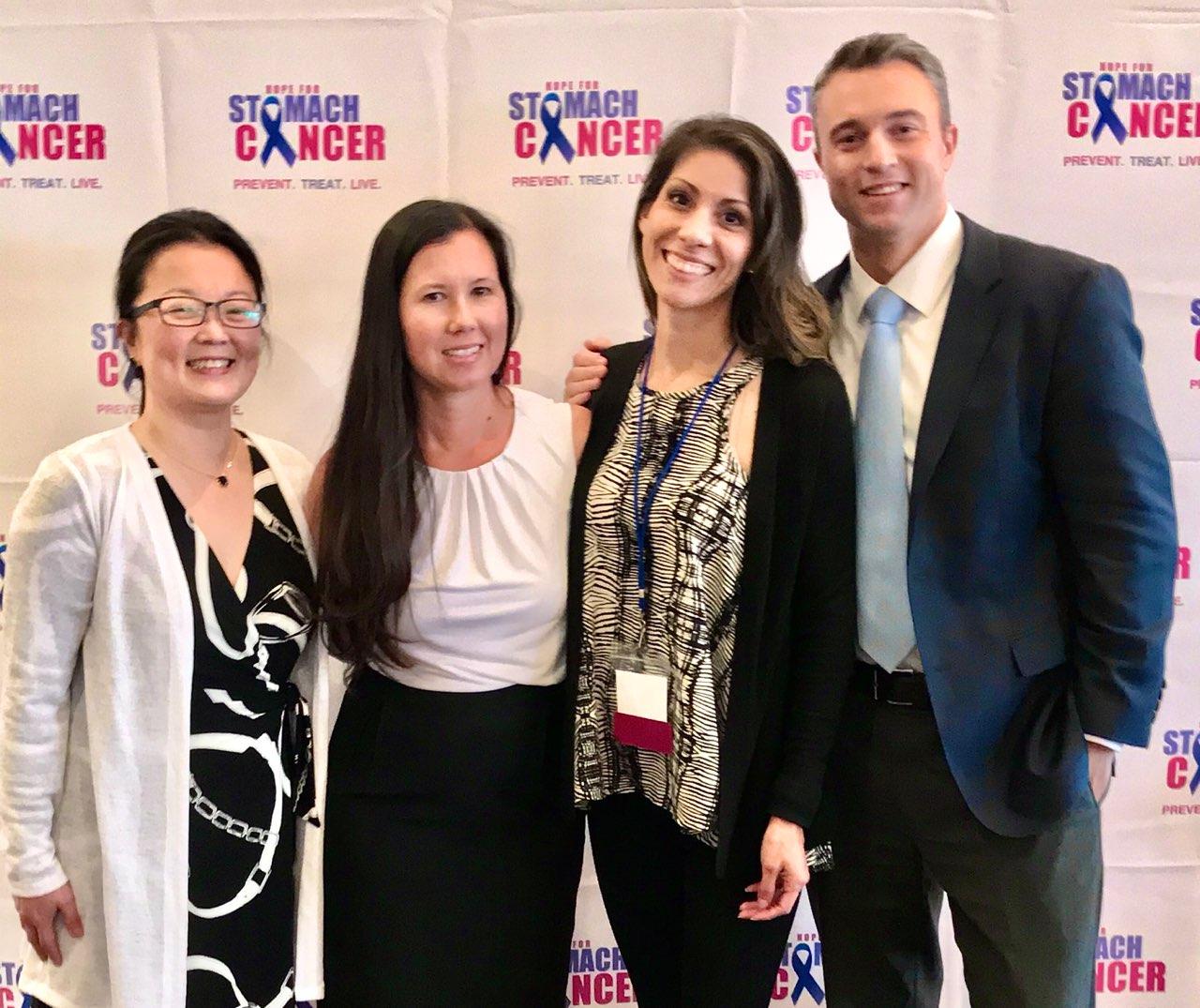 Stomach Cancer Symposium: Dr. Yanghee Woo, Aki Smith, Irasema Partida, Dr. Samuel Klempner at the 2nd Annual Stomach Cancer Symposium for Patients and Caregiver in 2019