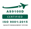 WRC AS9100D and ISO 9001:2015 Logo