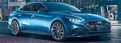 2020 Hyundai Sonata exterior front fascia passenger side parked on side of road