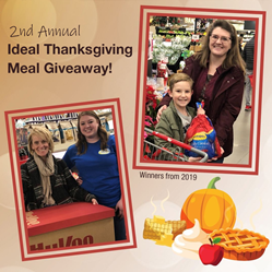 Ideal Credit Union is giving away two complete Thanksgiving meals. To enter, "Like" and follow the Ideal CU Facebook page, and post a comment on what you are most thankful for this year.