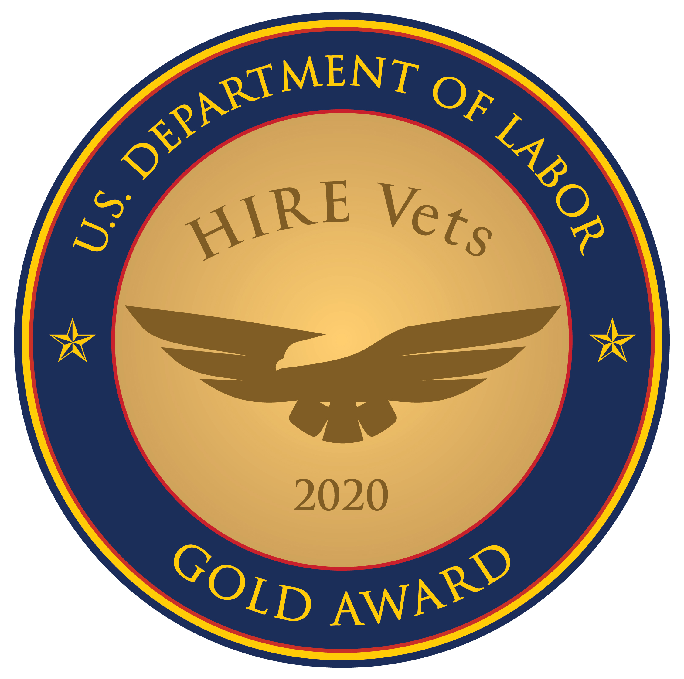 Graphic: HIRE Vets Gold Award 2020