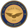 Graphic: HIRE Vets Gold Award 2020