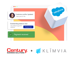 Klimvia, a Salesforce consulting firm, partners with Century Business Solutions to deliver integrated Salesforce payment processing.
