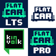 Flatcar Container Linux, Flatcar Pro, Flatcar LTS, and Kinvolk logos