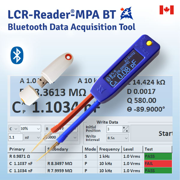 LCR-Reader-MPA BT Bluetooth with remote measurement recording and one-click pass/fail assessment