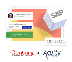 Acuity Consulting Group partners with Century Business Solutions to deliver integrated payment processing in SAP Business One