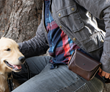 Wag Hip Pack in chocolate leather — compact, nimble design stays comfortable, even on all-day outings.