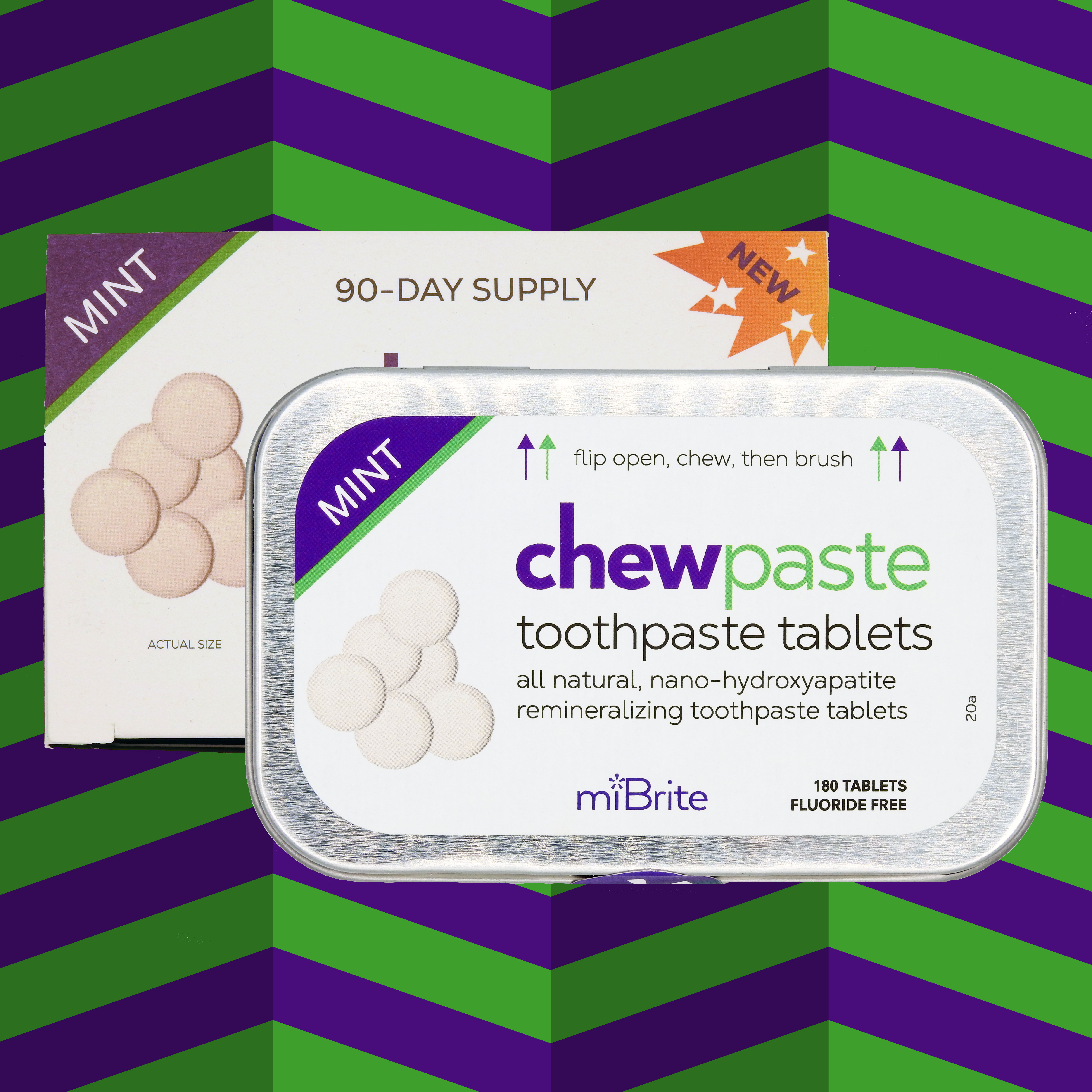miBrite ChewPaste - Natural Toothpaste Tablets - 90 day supply