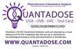 Back Of QuantaDose UV Test Card