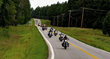Motorcyclists riding at the Sturgis Rally